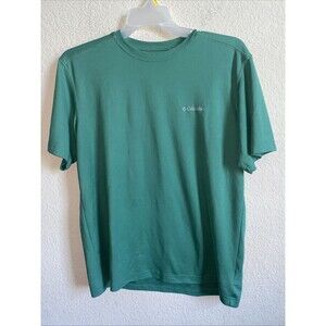 Columbia Athletic Gym Crew Omni Wick Performance Mens L Green Hiking Outdoor